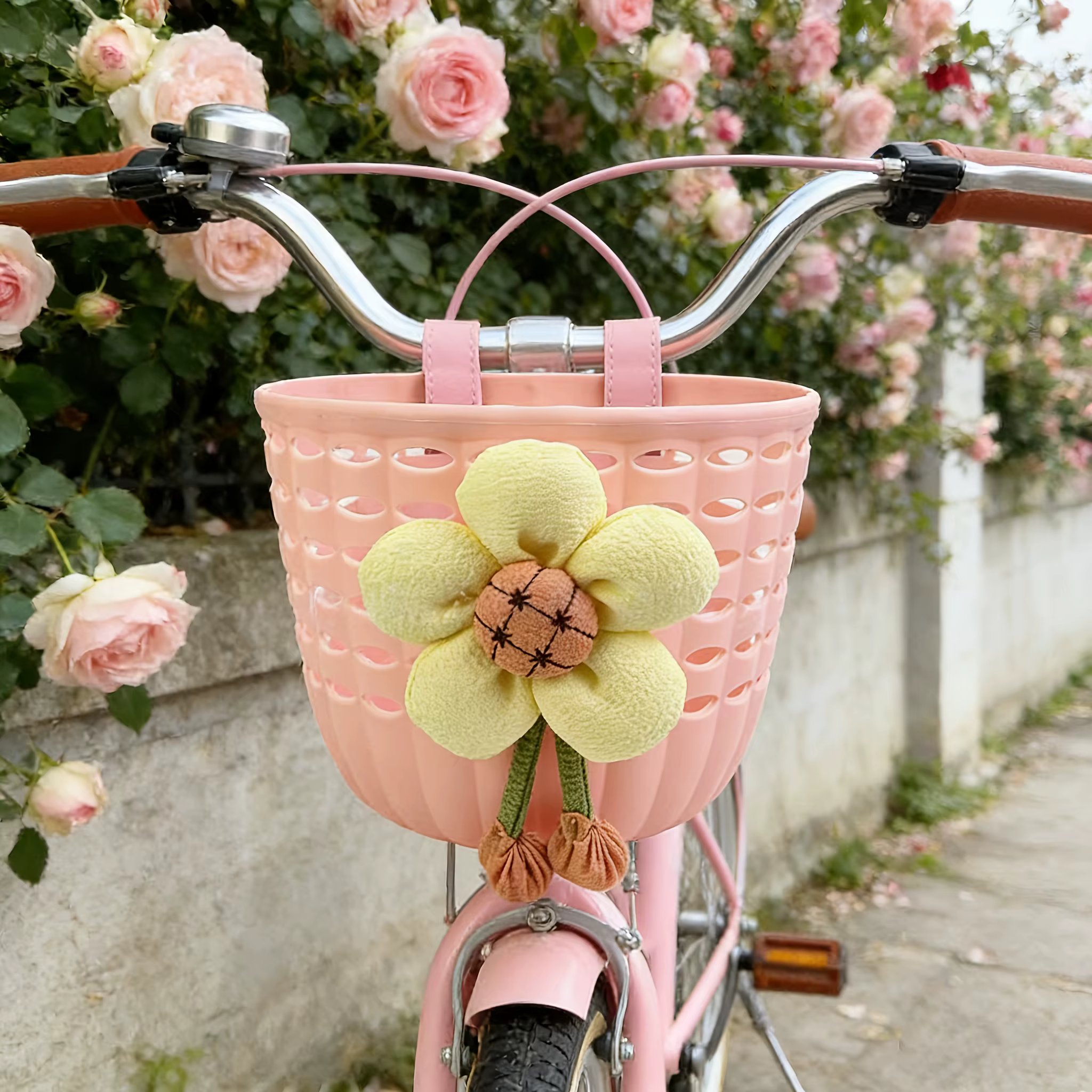 1 panier avant pour vélo avec sangles de fixation