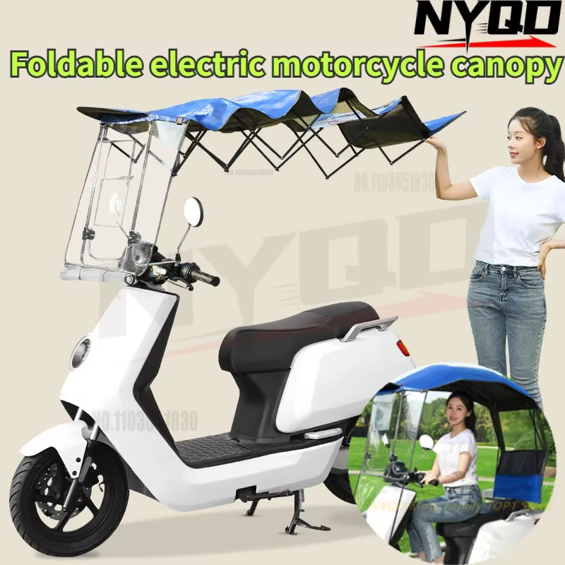 Nouveau auvent pour scooter électrique avec protection contre le soleil et la pluie
