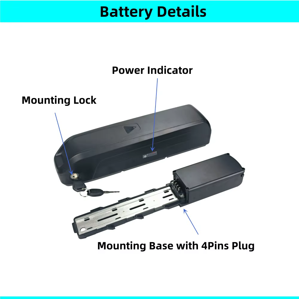 Batterie de vélo électrique de montagne Finbike M10 36v 10.4Ah 10Ah 13Ah 15Ah 16Ah 17.5Ah 48v
