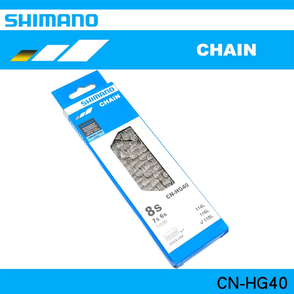 Chaîne SHIMANO CN HG40 6/7/8 vitesses 116 maillons pour vélo de route