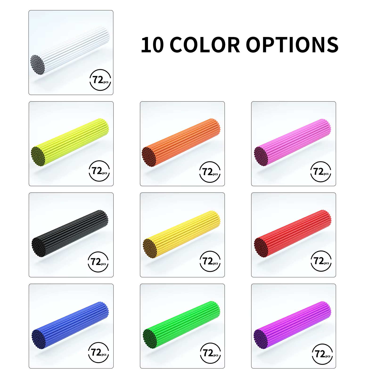 72 pièces enveloppes de protection de rayons de roue de vélo 24 cm Kit d'enveloppe