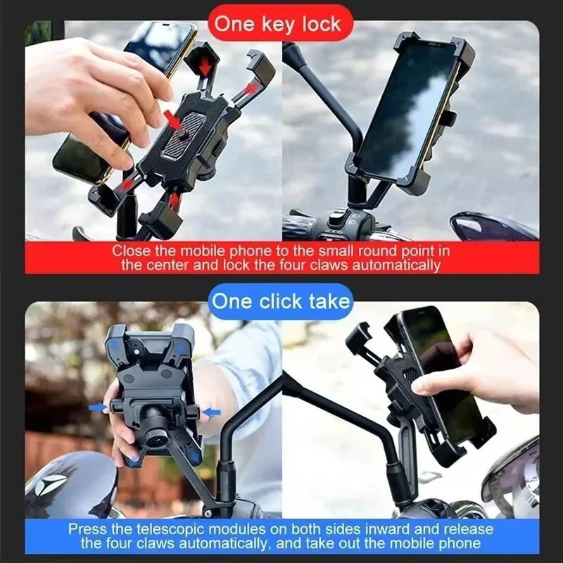 VIKEFON 360 ° Support de téléphone de vélo électrique rotatif pour iPhone équitation vtt