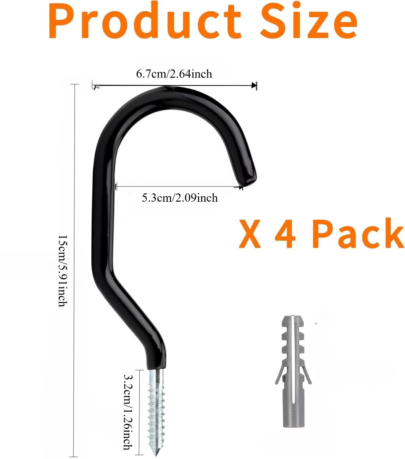 Lot de 4 crochets de vélo robustes - Supports