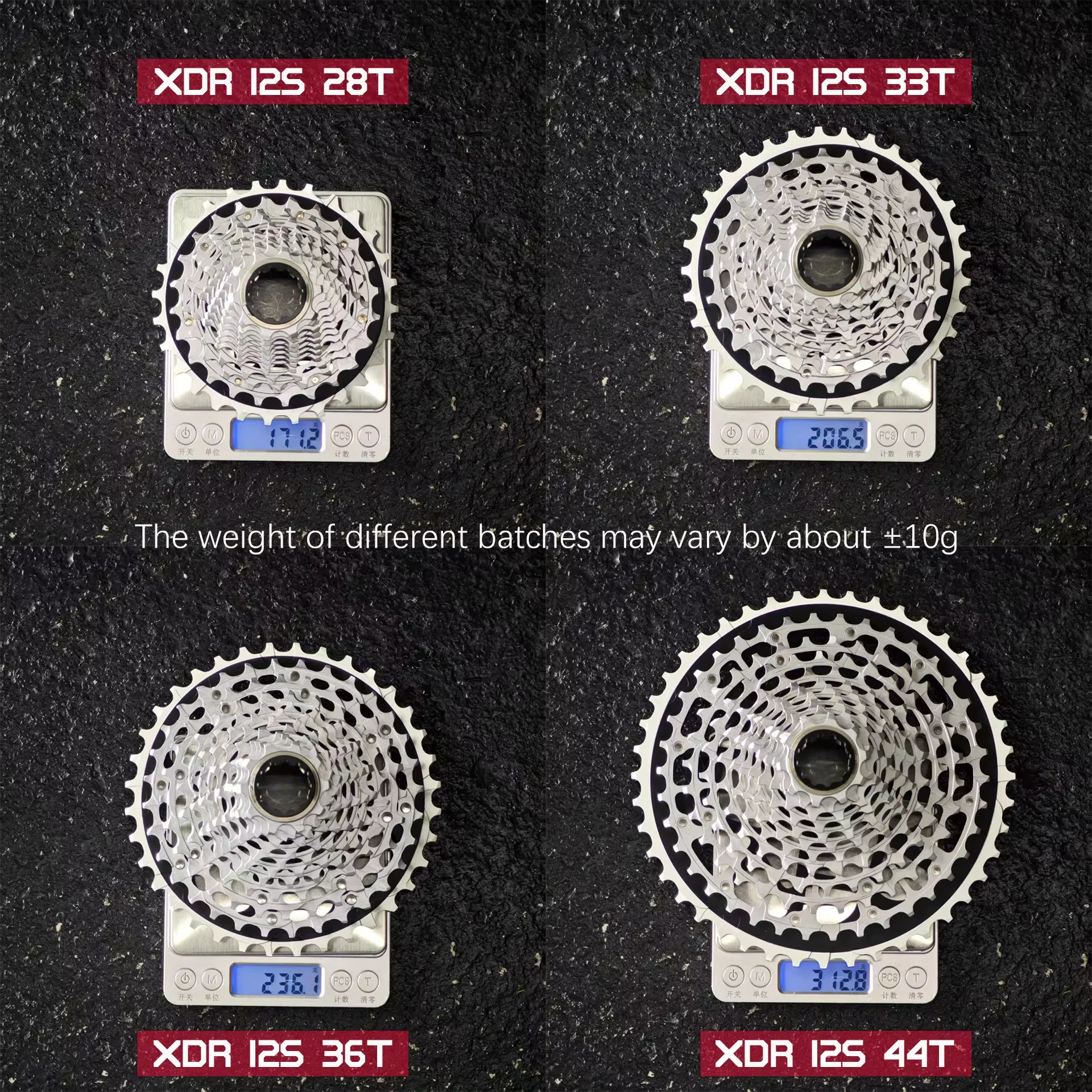 Cassette XDR 12 vitesses 12v ultralégère pour vélo de route