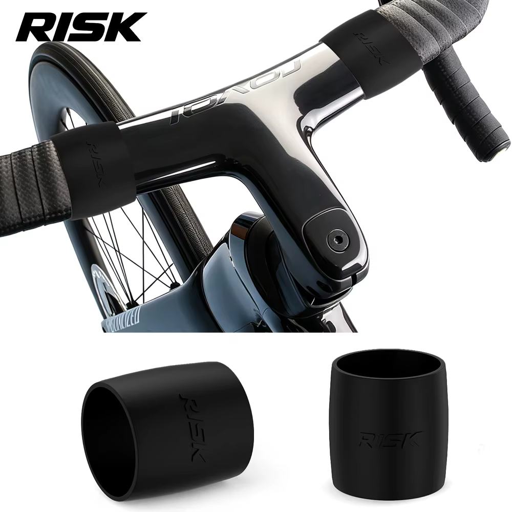 Lot de 2 attaches de guidon élastiques en silicone pour vélo de route RISK
