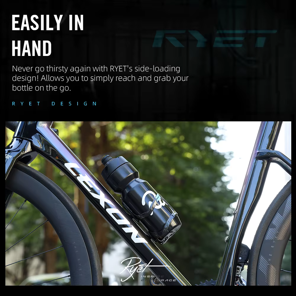 Porte-bidon de vélo RYET entièrement en carbone