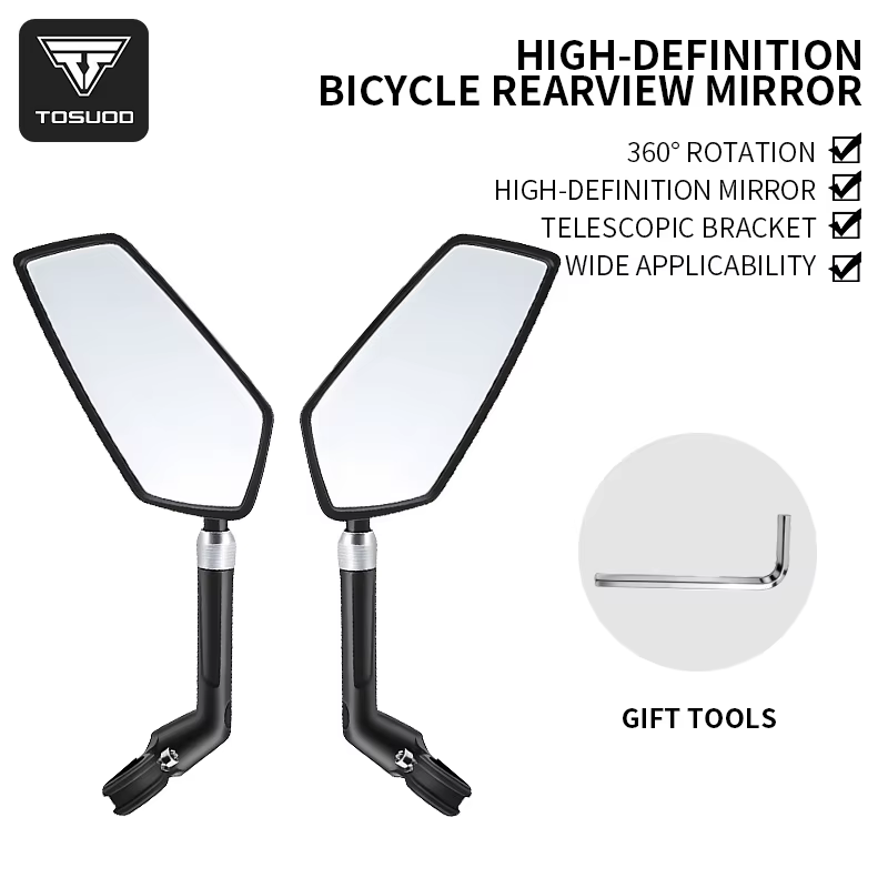 TOSUOD – rétroviseur de vélo télescopique réglable à 360 degrés