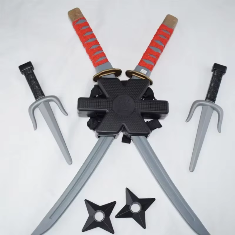 Ensemble de jouets de Cosplay de samouraï japonais pour enfants, ensemble de couteaux, jouet de fléchettes, modèle de cadeaux, Collection de jouets bizarres, 1: 1