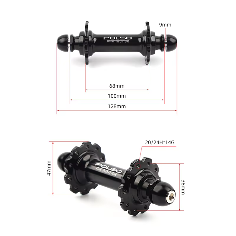 POLSO 700C - Jeu de roues de vélo à pignon fixe 20/24H en alliage d'aluminium avec frein à étrier