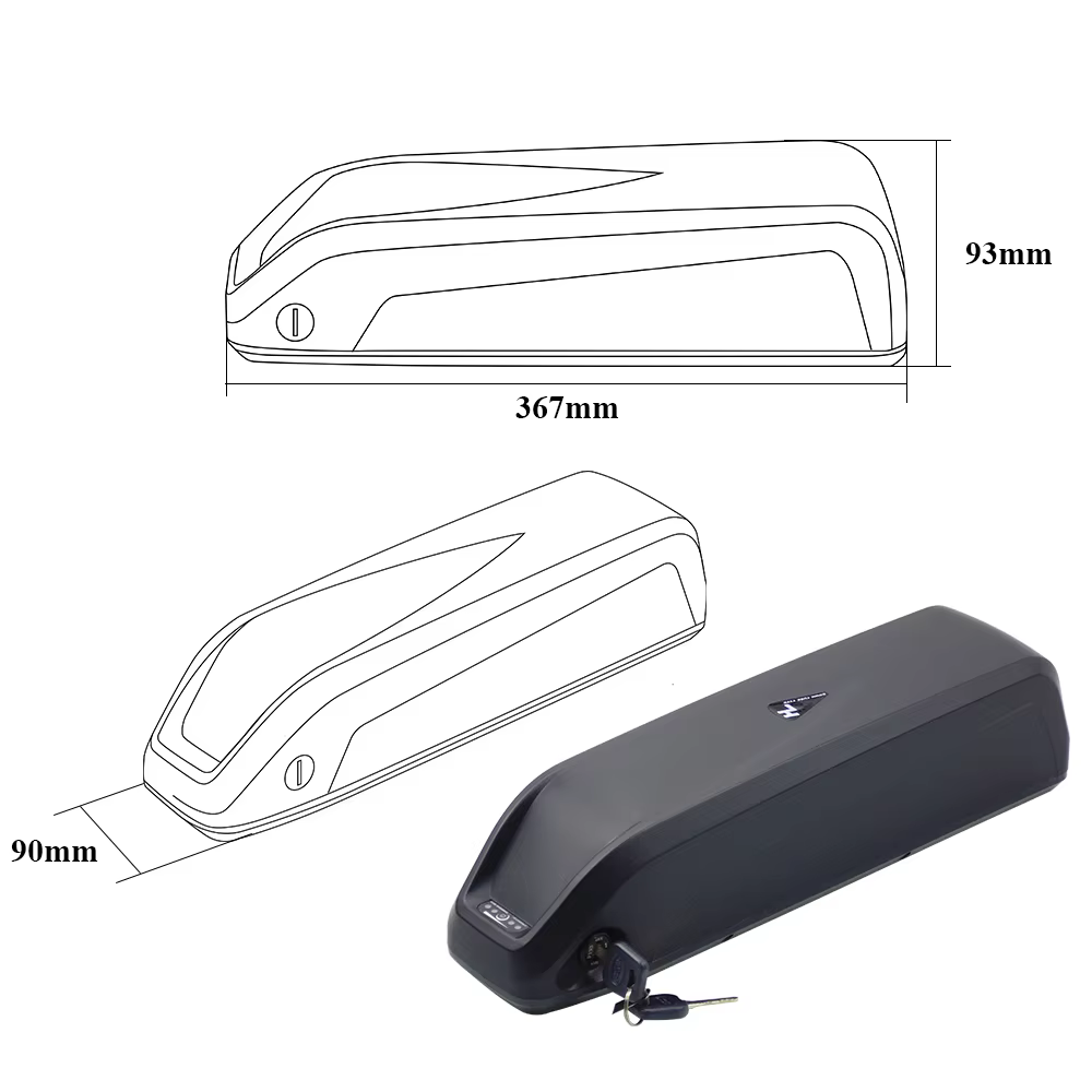 Hailong-Batterie de vélo électrique à 5 broches