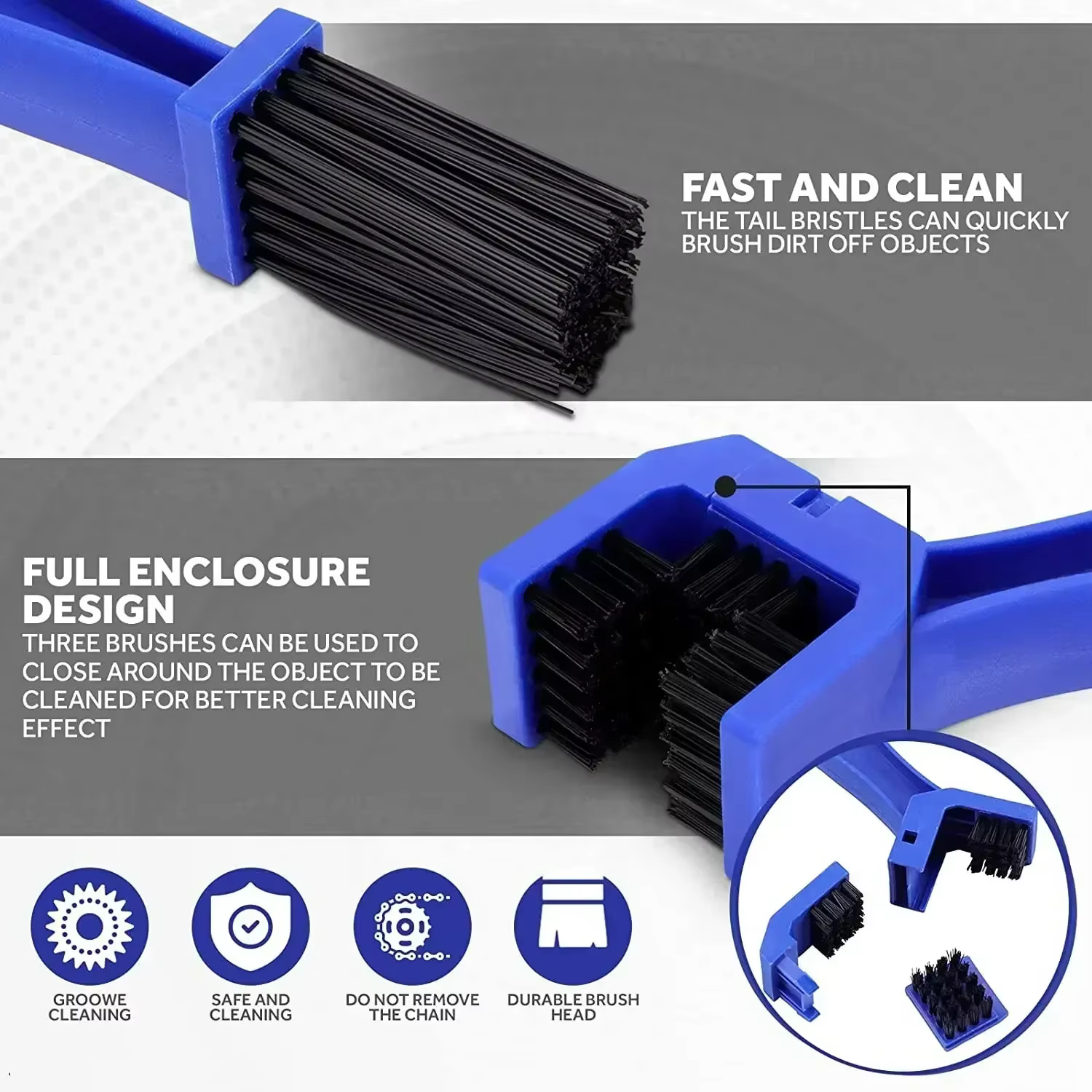 Brosse de nettoyage pour moto