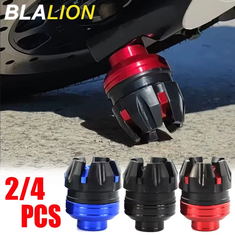 BLALION 2/4 pièces Protection universelle de Suspension avant cadre de tasse curseur protecteur de chute modifié pour pare-chocs Anti-chute de moto