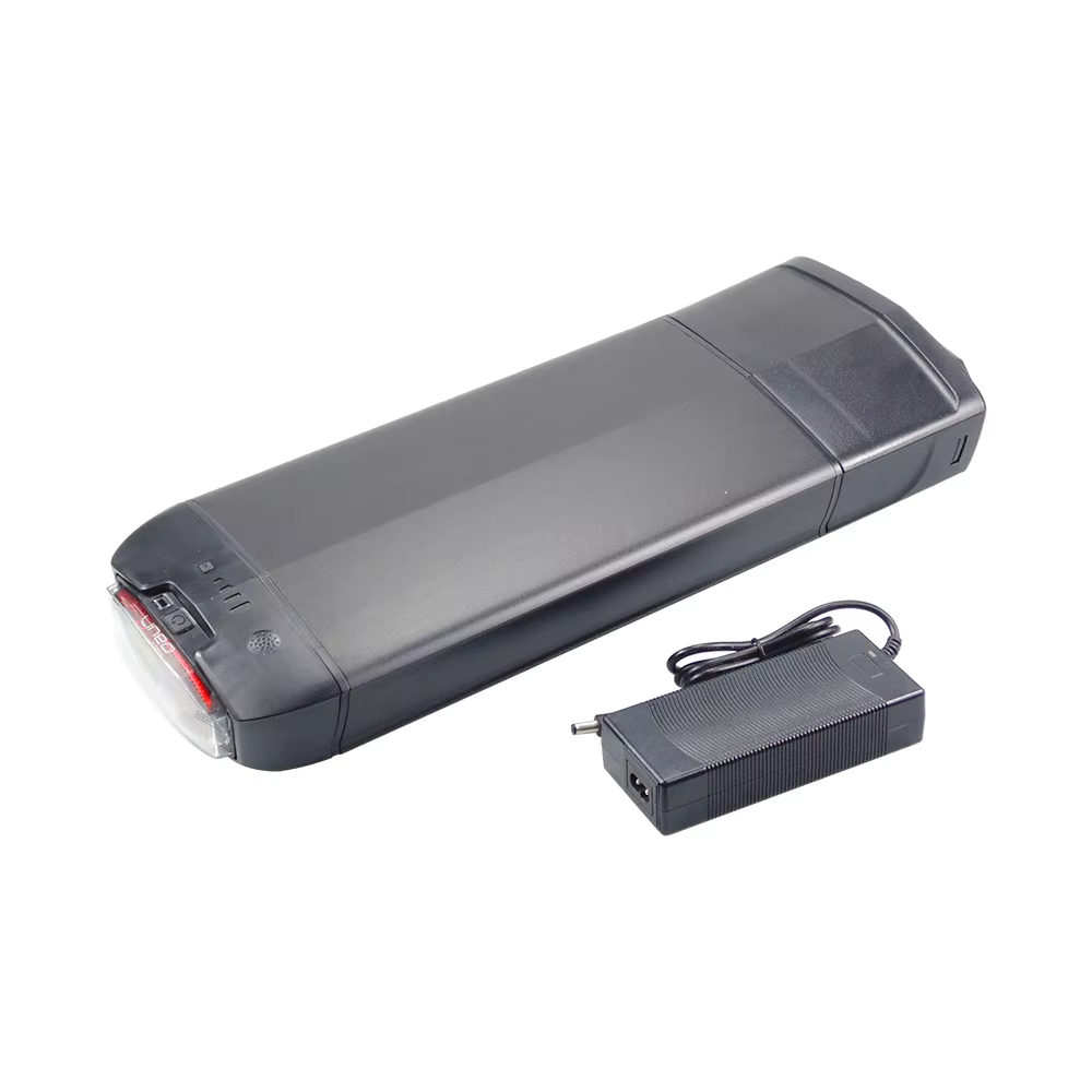 Batterie de vélo électrique EVRYjourney FATTIRE 500W pour porte-bagages arrière 48V 10.4Ah 12Ah 14Ah avec feu