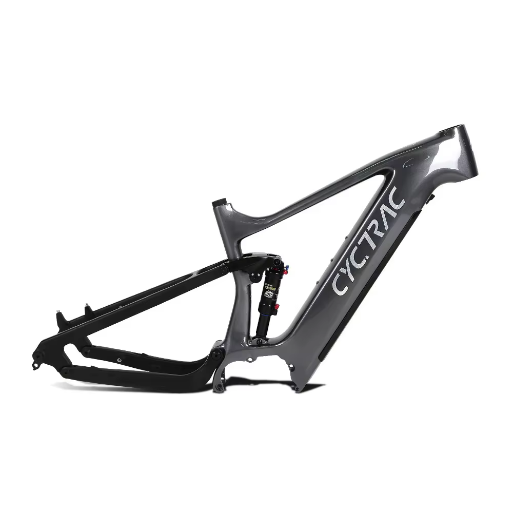 TWITTER EM6 cadre de vélo électrique à double suspension en alliage d'aluminium 29*2.4 pour moteur Bafang amortisseur 200*55 (24/24) stroke140