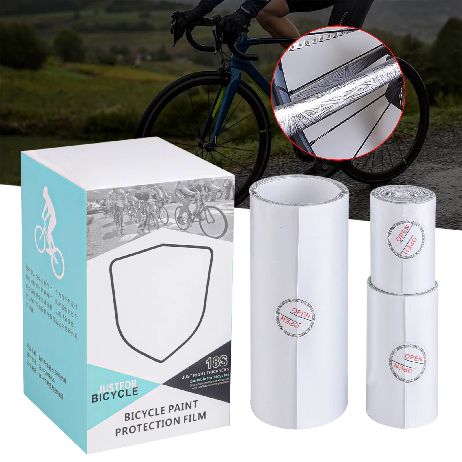 Autocollant de protection de cadre de vélo pour VTT et vélo de route
