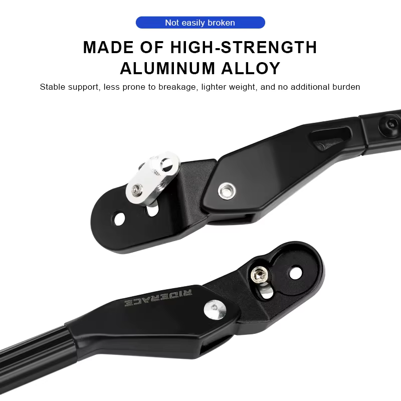 RIDERACE béquille de vélo réglable pour vtt VTT séjour en alliage d'aluminium support de stationnement arrière latéral