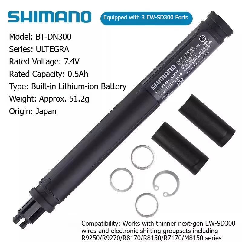 Batterie Shimano DI2 BT DN300 intégrée à 3 ports pour R8150 /R7170/R9250/R8170