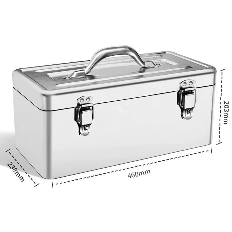Boîte de Rangement Multifonctionnelle en Acier Inoxydable, Outils Portables, Accessoires de Quincaillerie, pour Électricien Professionnel