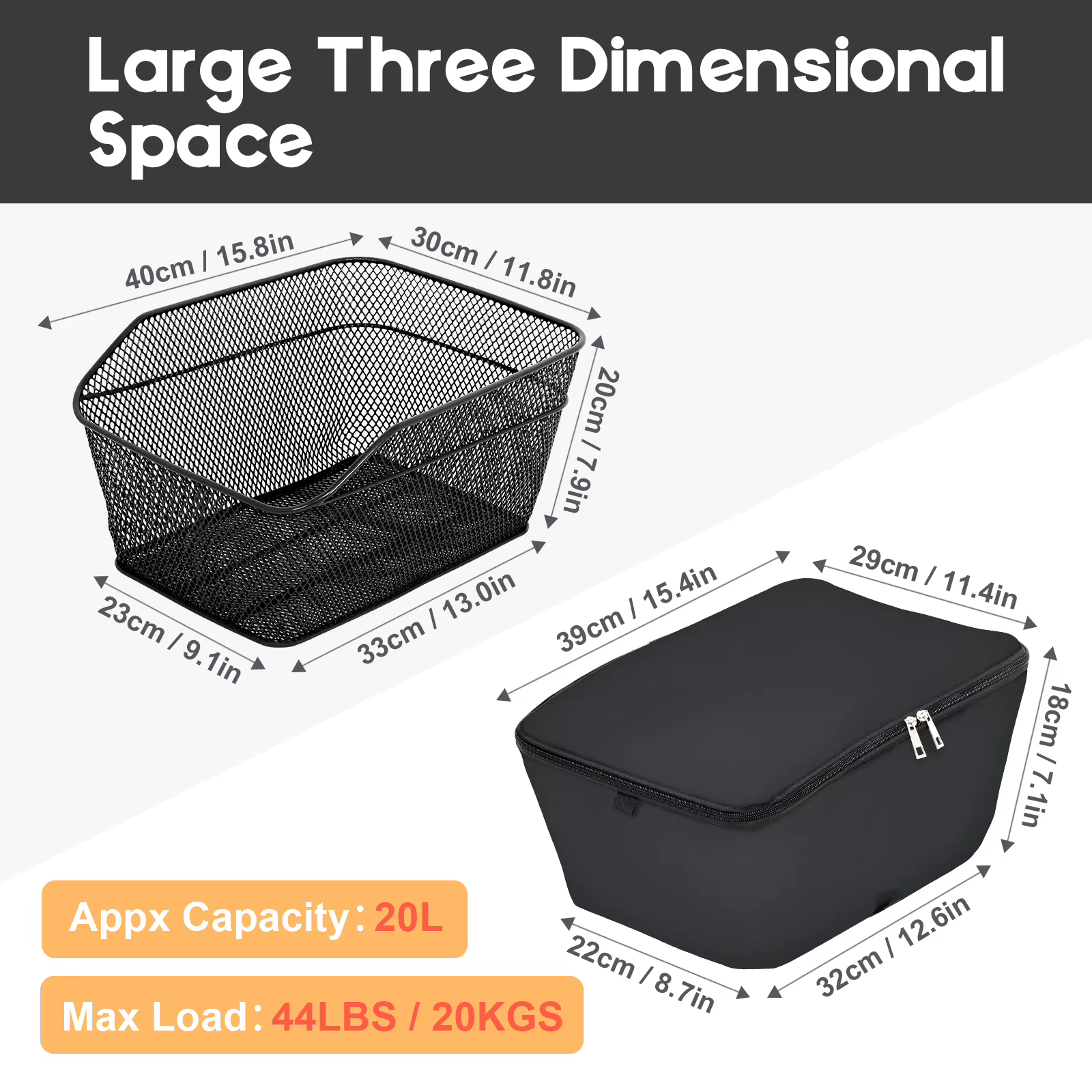 Panier de vélo arrière