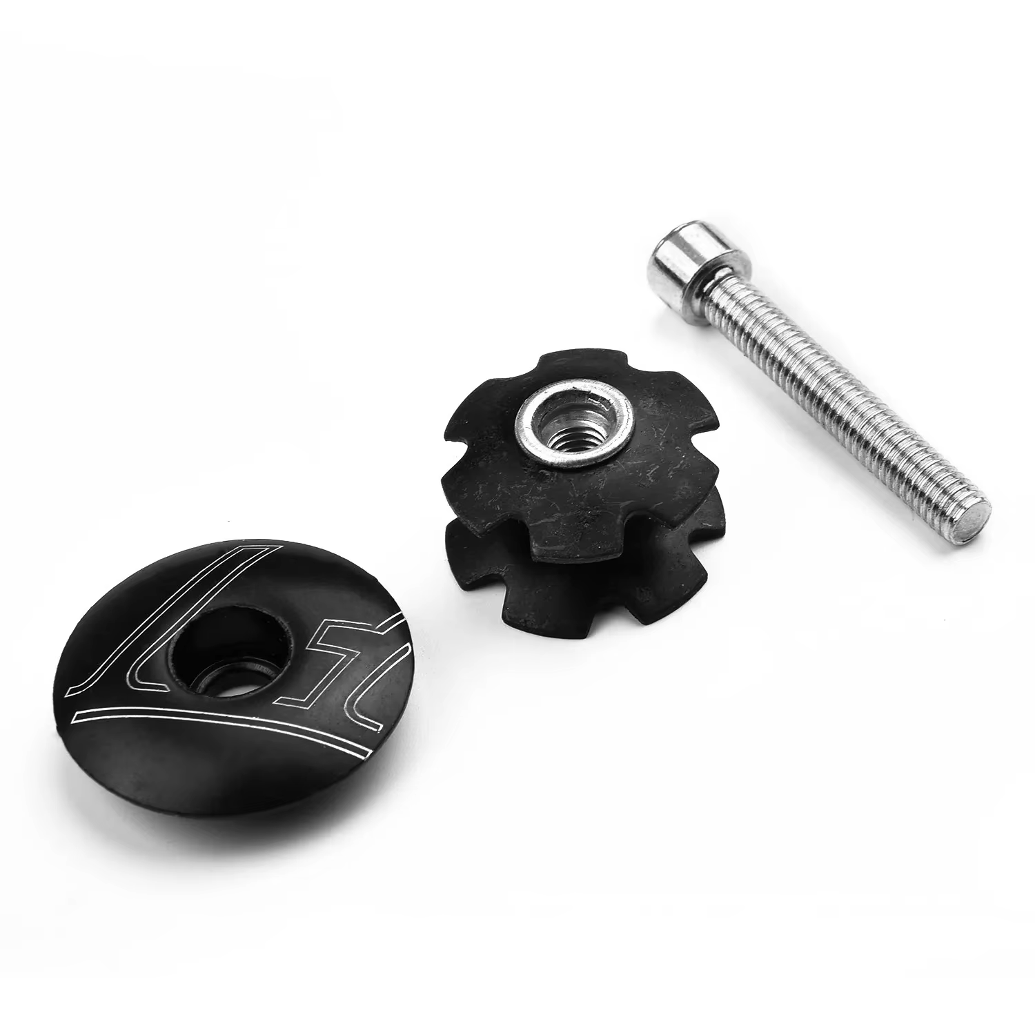 Jeu d'écrous et capuchons supérieurs pour casque de vélo