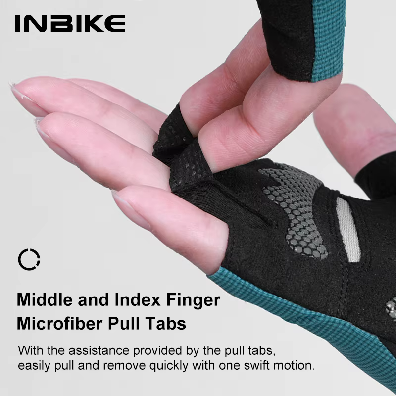 INBIKE demi doigt gants de cyclisme 2025 été unisexe respirant amorti résistant à l'abrasion vtt route VTT accessoires