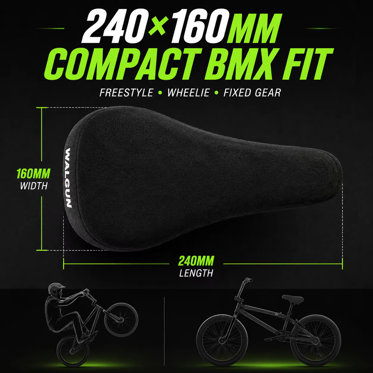Selle de vélo WALGUN BMX Wheelie antidérapante