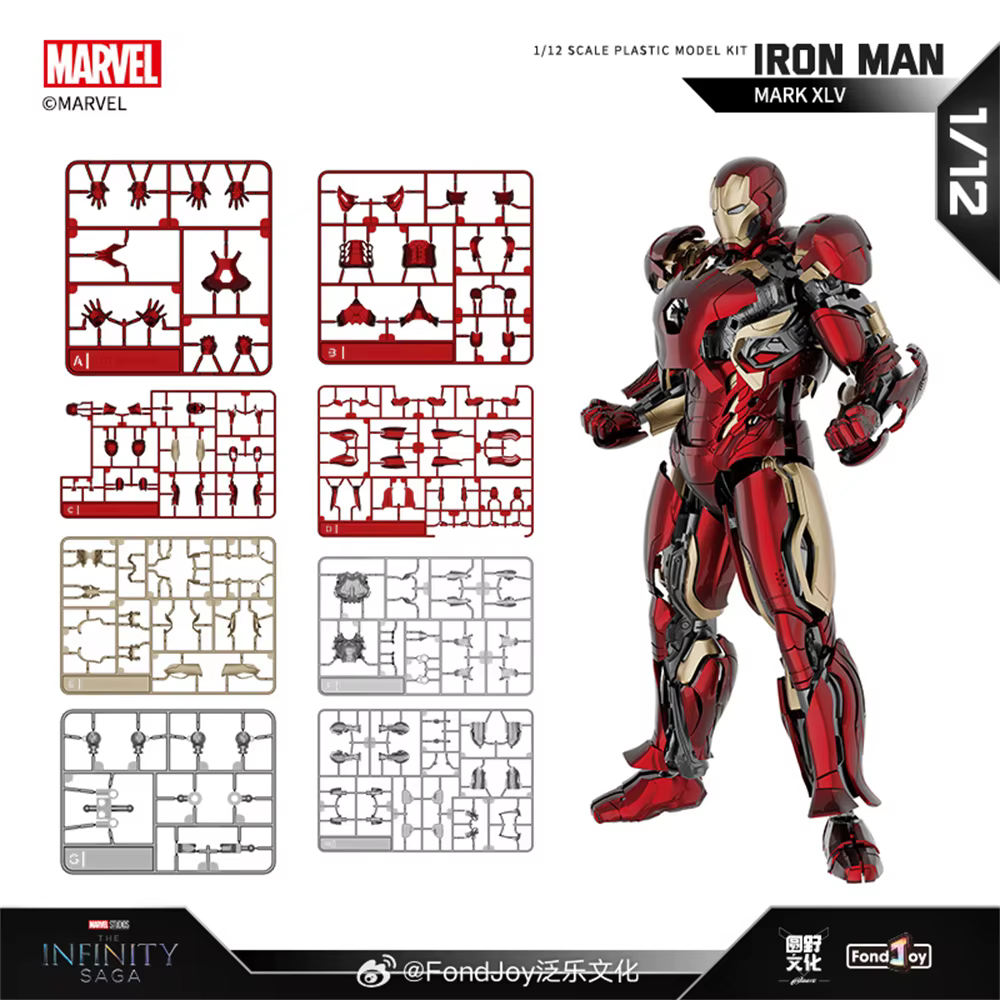 15.5CM Fondjoy Original MK45 Iron Man 1/12 Mark45 Avengers: Age of Ultron Vibranium assemblé figurine recueillir jouet cadeau