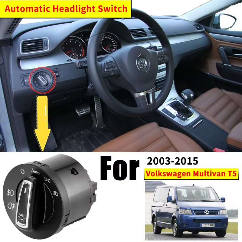 Pour Volkswagen VW Transporter T5 Caravelle Multivan 2003-2015 accessoires de voiture mise à niveau automatique pour VW Doubleback Transportor 2011