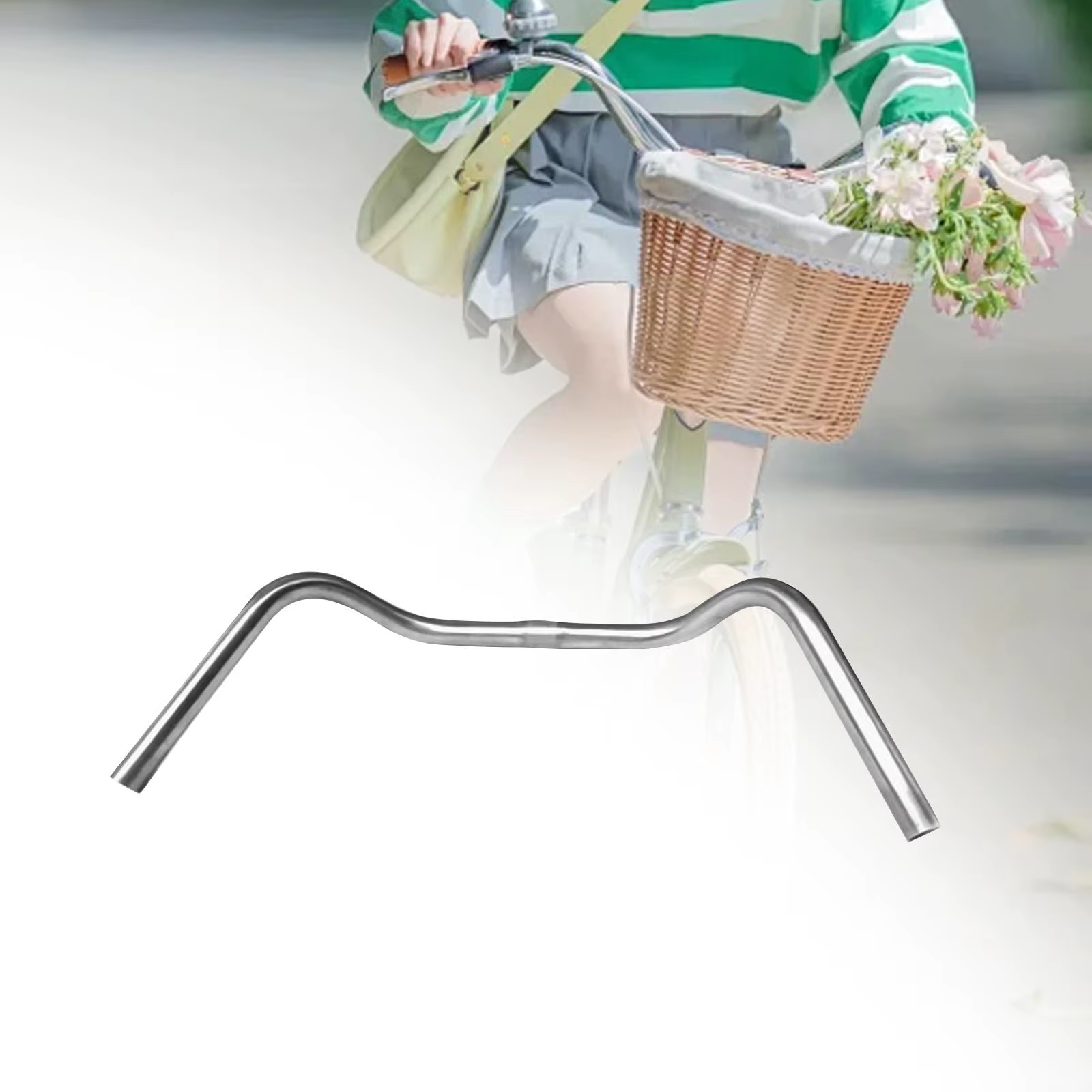 Guidon pour vélo de route et VTT, avec pince, dimensions 25.4x560mm, 25.4mm