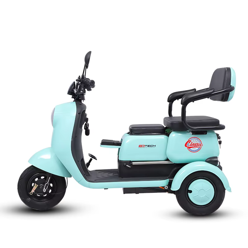 Scooter de mobilité rose Parent enfant 3 places 800w60v 3 roues avec siège