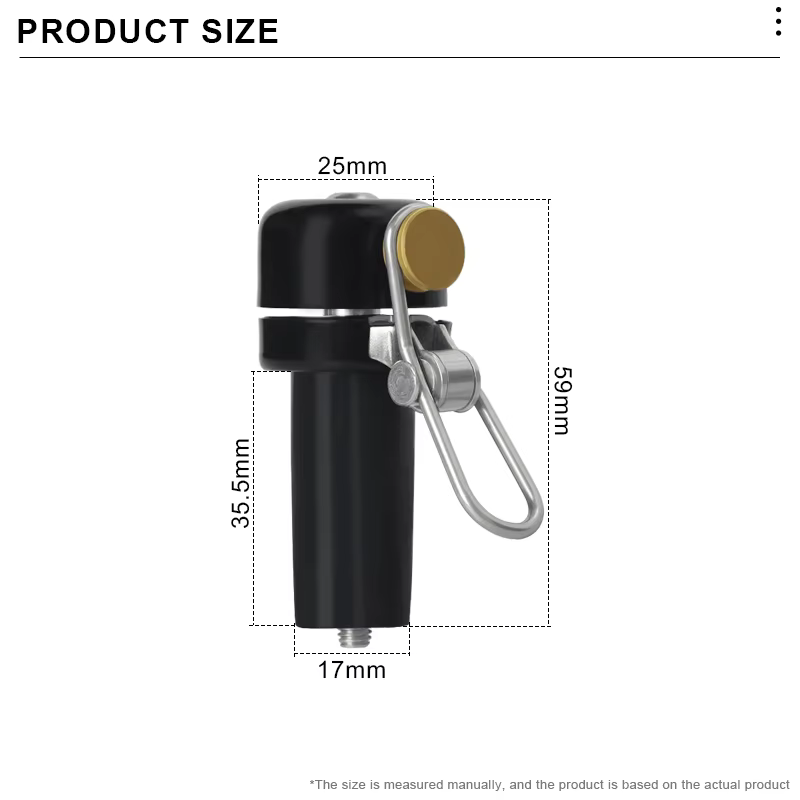 Sonnette de vélo incurvée pour guidon