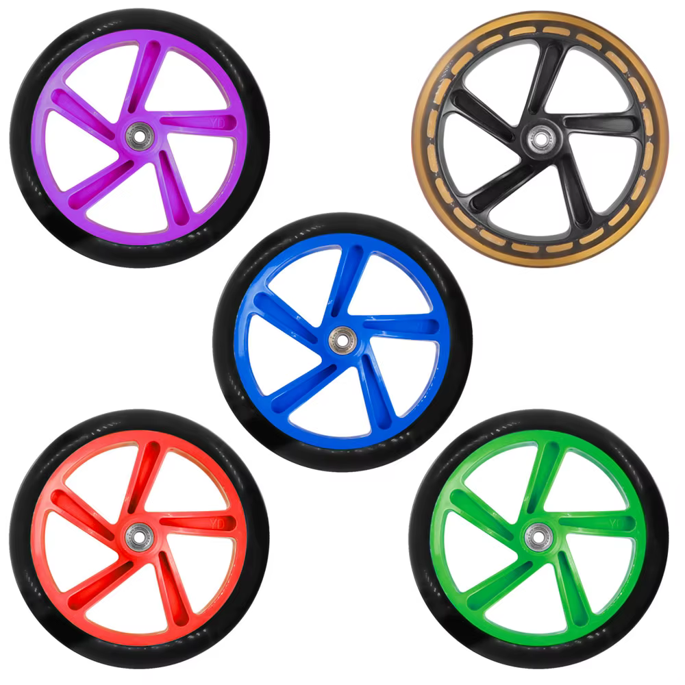 1/2pc roues solides 200mm Scooter adulte pour rasoir et trottinettes adultes avec ABEC 7 roulements