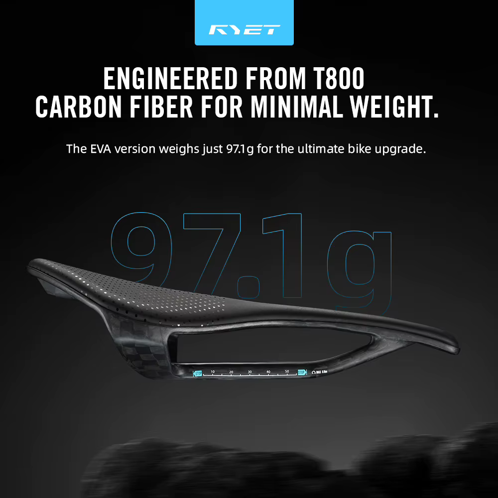 Selle de vélo RYET entièrement en carbone