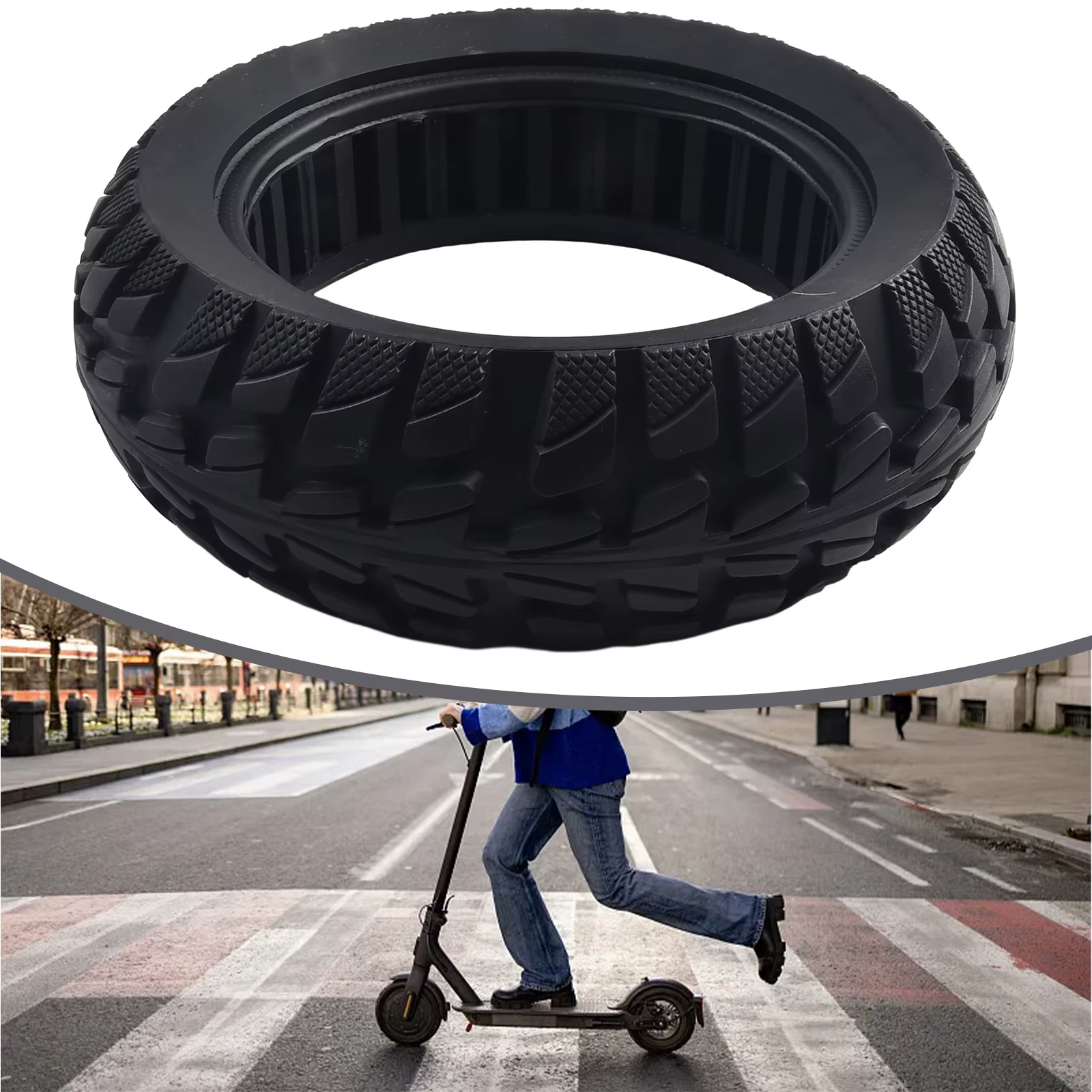 Pneu solide 10x2.70-6.5 /70/65-6.5 /255x70