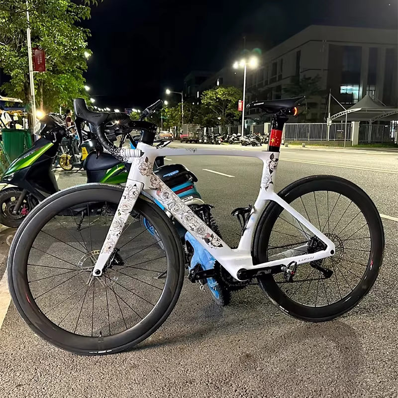 Autocollants de vélo fleur pour cadre