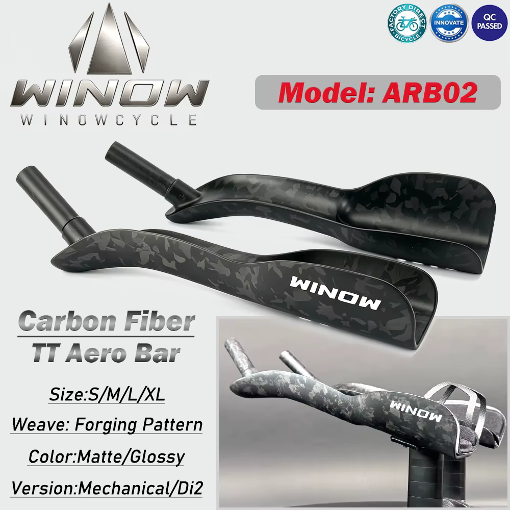 Vélo de triathlon et de contre-la-montre en carbone intégral WINOW Cycle Factory – Nouveau produit – Guidon de repos étendu ARB02