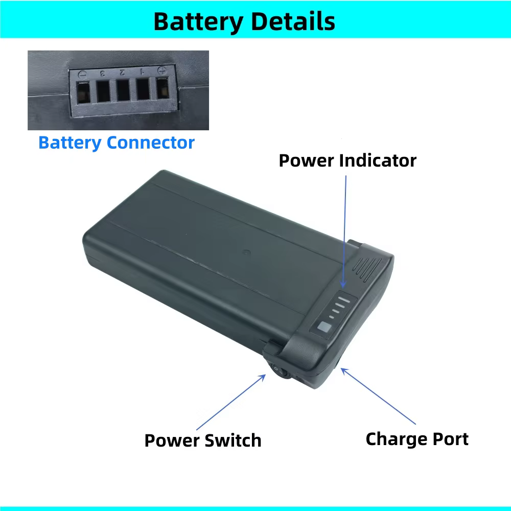 Batterie de vélo électrique de ville de support arrière 36V 6.6Ah 7.5Ah 7.8Ah 10.5Ah 10Ah 24V pour eLife Tourer Regency Apollo Bikemate Txed EC XVI