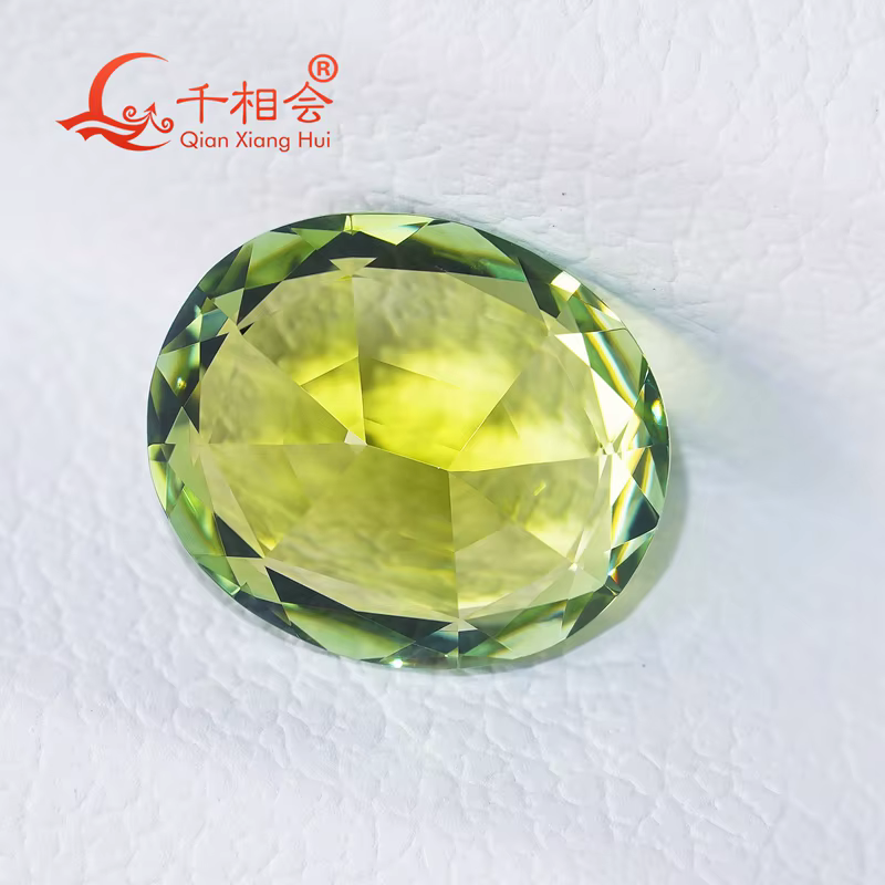 Tourmaline naturelle de forme ovale de 1,88 ct, couleur vert jaunâtre, pierre précieuse en vrac certifiée, cadeau décoratif par GRC