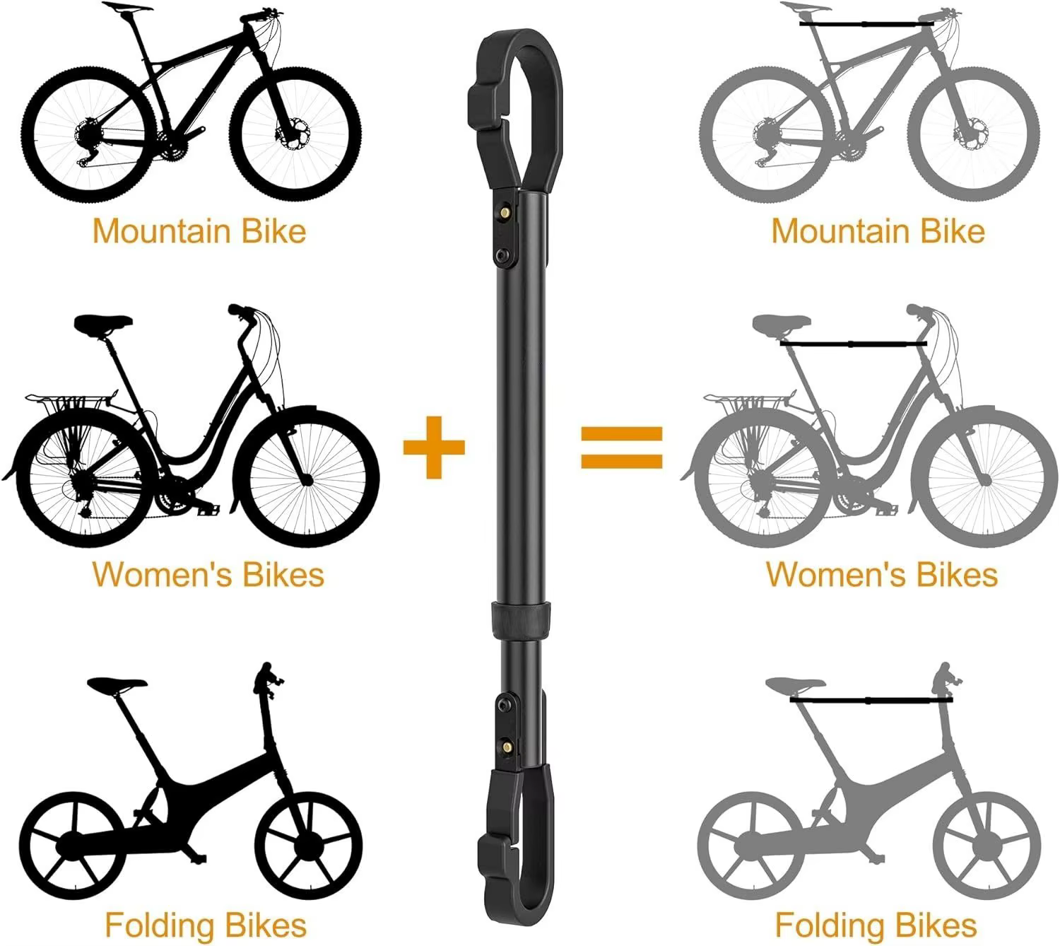 Support de vélo barre transversale réglable adaptateur de Tube supérieur