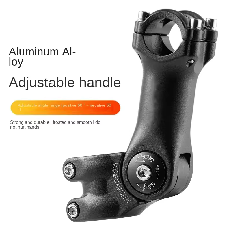 Tige de guidon réglable pour VTT et vélo de route, 31,8 mm / 25,4 mm, en alliage d'aluminium ultraléger, pièces de rehausseur de tige de vélo