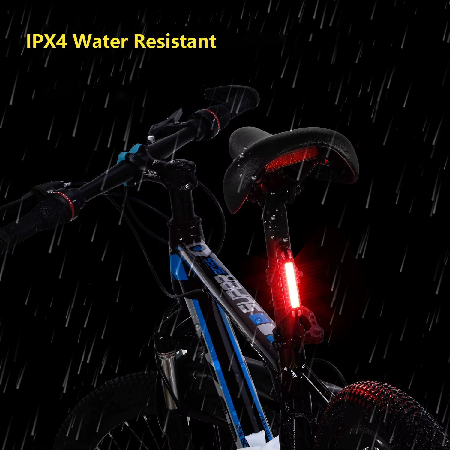 Feu arrière de vélo, feu de sécurité LED rechargeable par USB