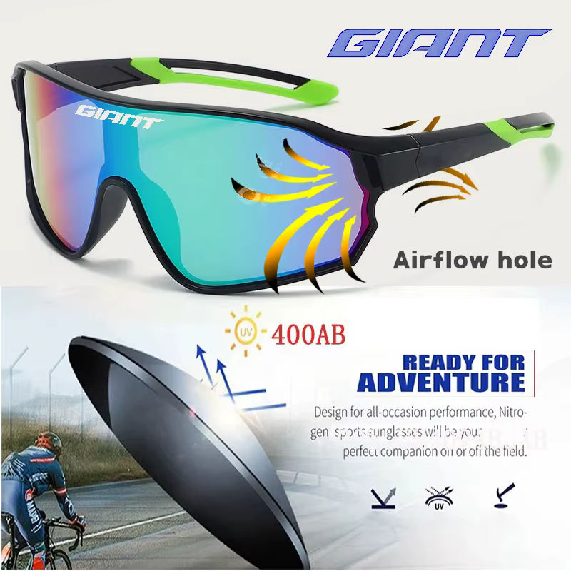 Lunettes de cyclisme géantes avec vision haute définition certifiée CE/ANSI conception Cateye vtt/vélo de route homme femme antisueur et antibuée