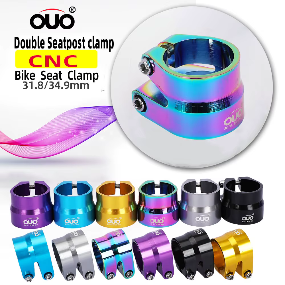 Collier de selle de vélo OUO CNC 31.8/34.9mm