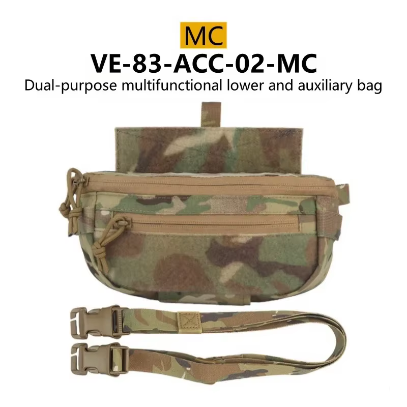 Sac d'accessoires suspendu à double usage – Pochette de rangement extensible et à dégagement rapide pour gilet de chasse