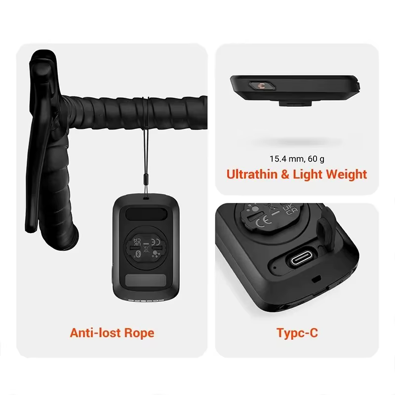 Ordinateur de vélo sans fil GPS MT5 COOSPO CS300, compteur de vitesse et odomètre 2,6 pouces, synchronisation de la pente, ANT+, IPX7, compteur de vitesse et odomètre pour le cyclisme