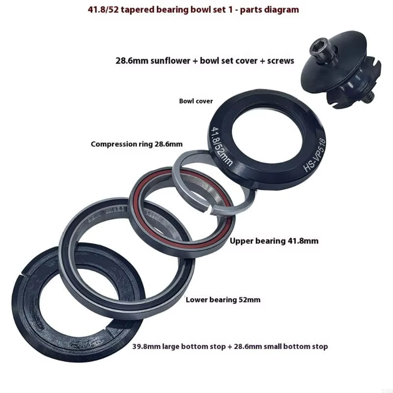 Casque conique 41.8-52 mm Bicycles Accessoire cyclisme facile à installer 24bd