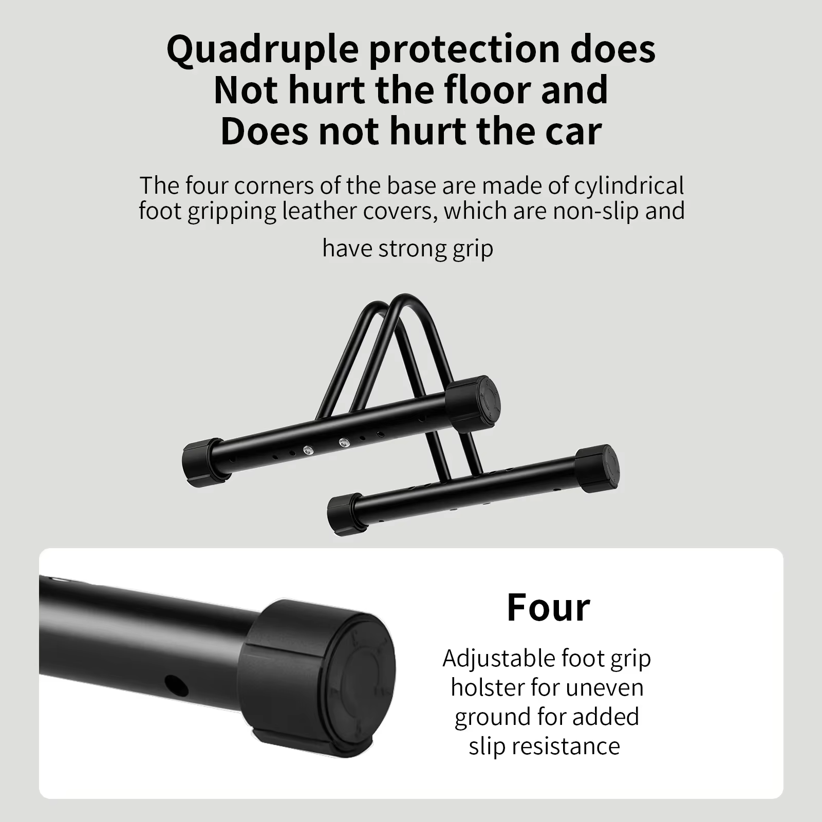 Support de stationnement vertical TOSUOD pour vélos, réglable, antidérapant, en acier à haute teneur en carbone, accessoires de vélo