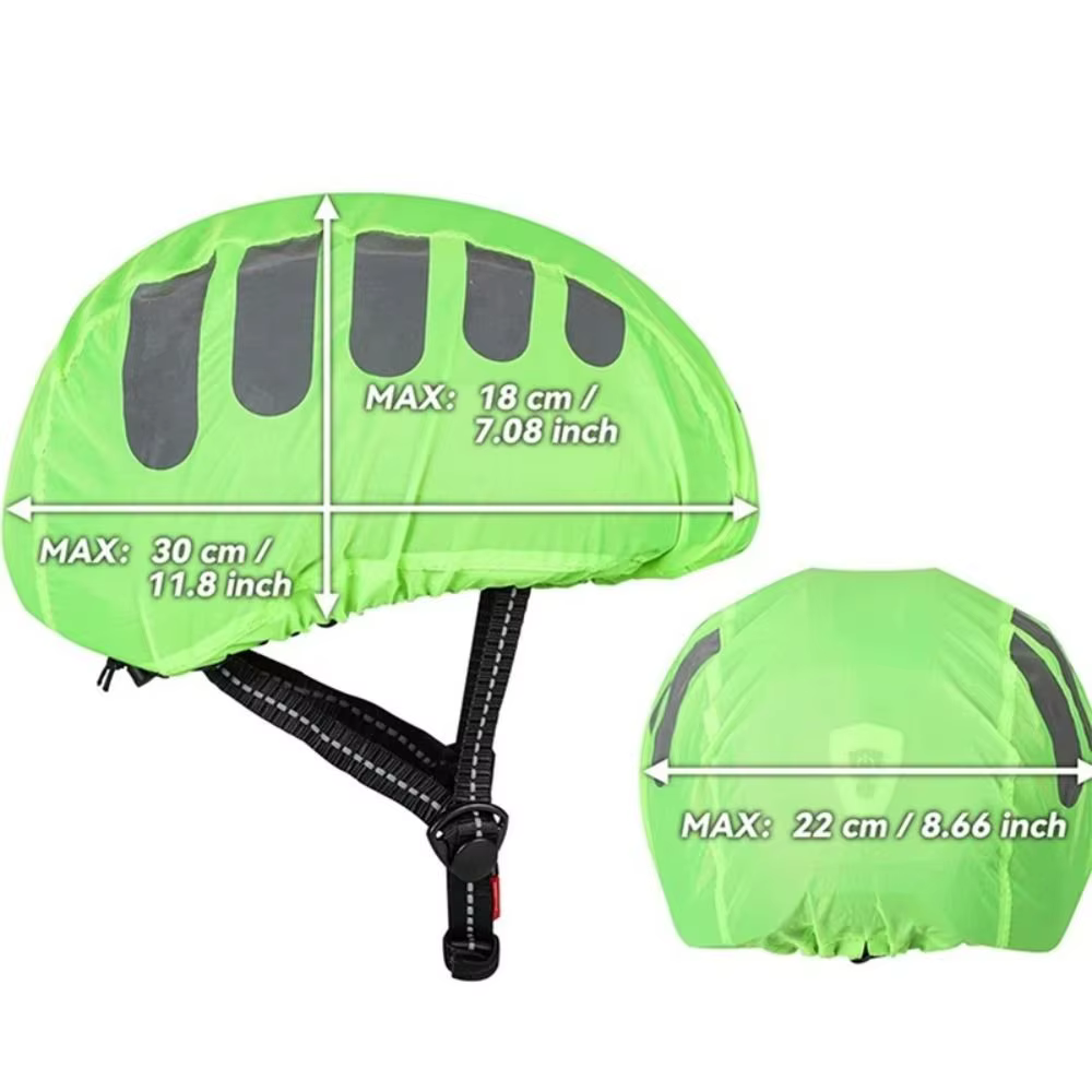 Couverture de casque de vélo à bande réfléchissante