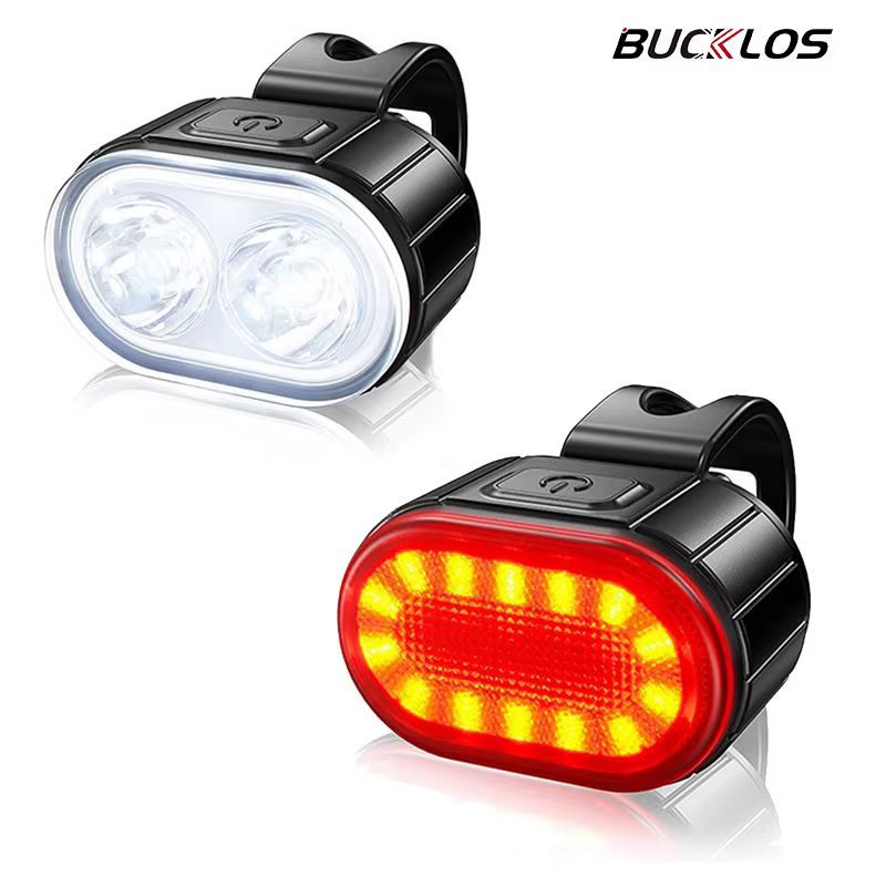 Feux de vélo vtt lampe à LED feu avant et arrière USB phare Rechargeable feu