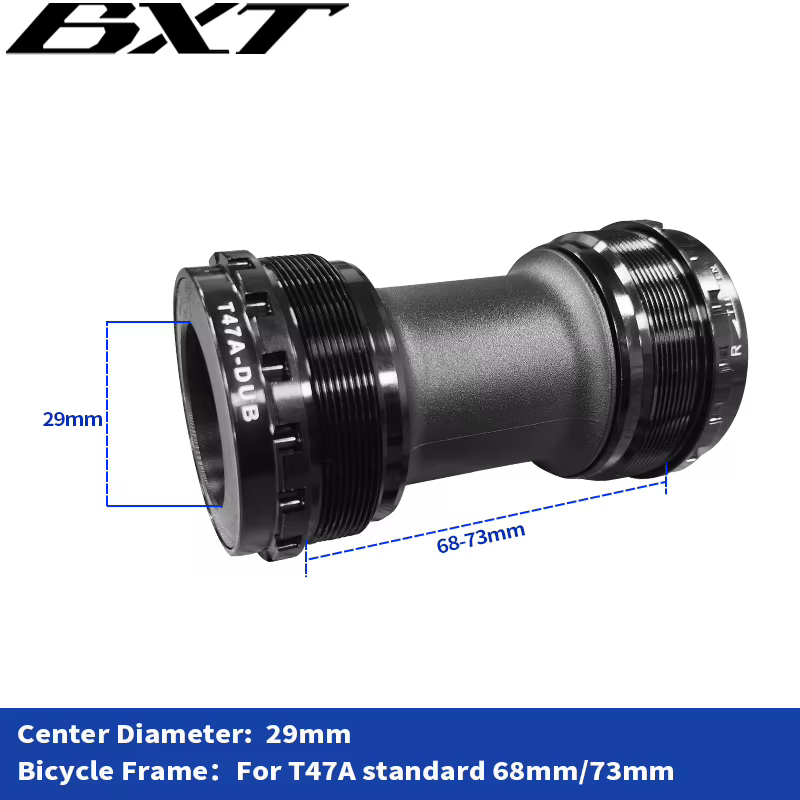 Boîtier de pédalier BXT T47A 68/73mm pour Shimano 24mm SRAM DUB 29mm Manivelle